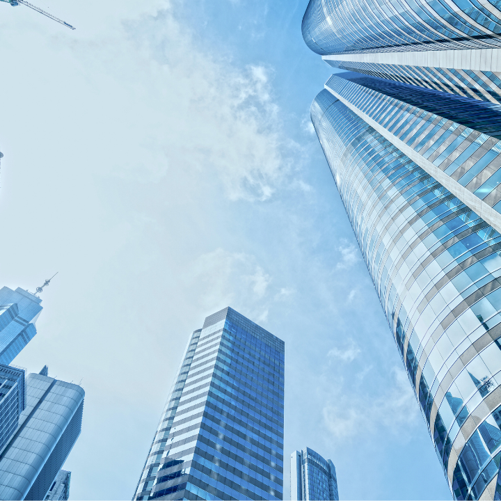 skyscrapers in a circle